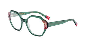 Das Bild zeigt die Korrektionsbrille THEIA GRFU von der Marke Etnia Barcelona in grün.